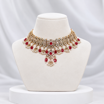 Emerald Ruby charm necklace