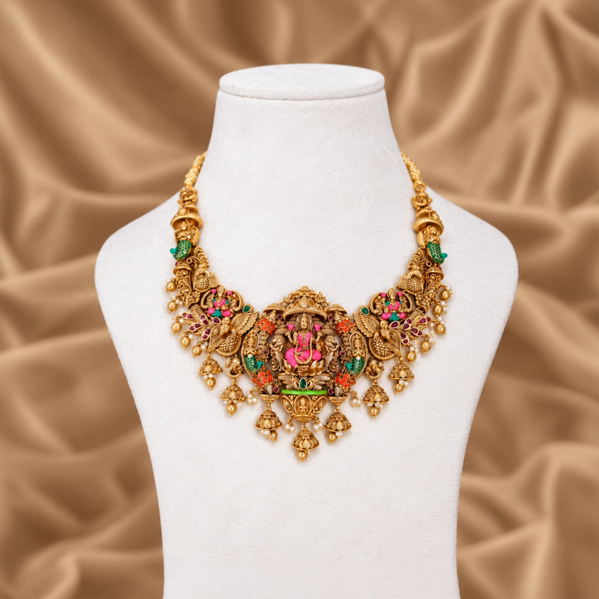 Goddess Lakshmi and Peacock motifs