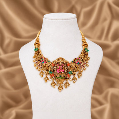 Goddess Lakshmi and Peacock motifs