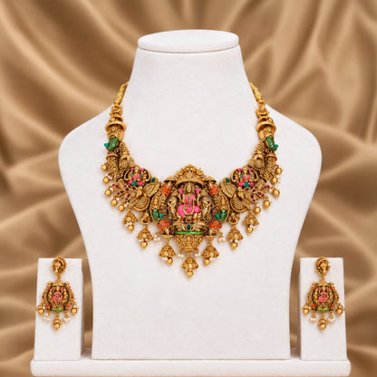 Goddess Lakshmi and Peacock motifs