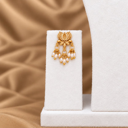 Lotus Motif Temple Necklace