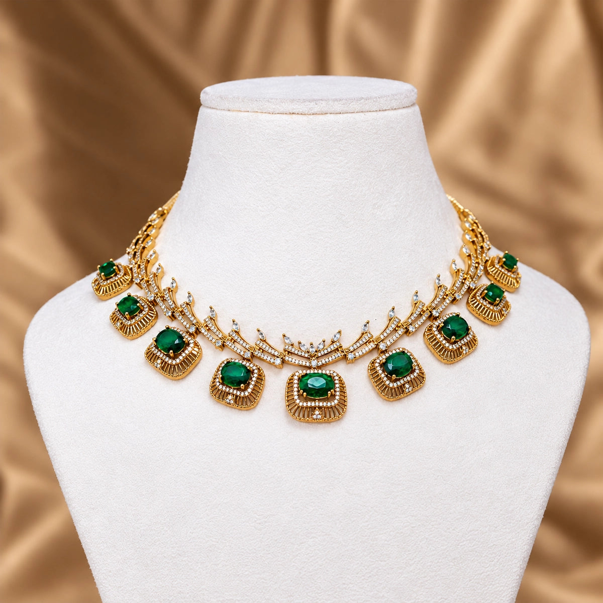 Victorian Emerald Neclace Set