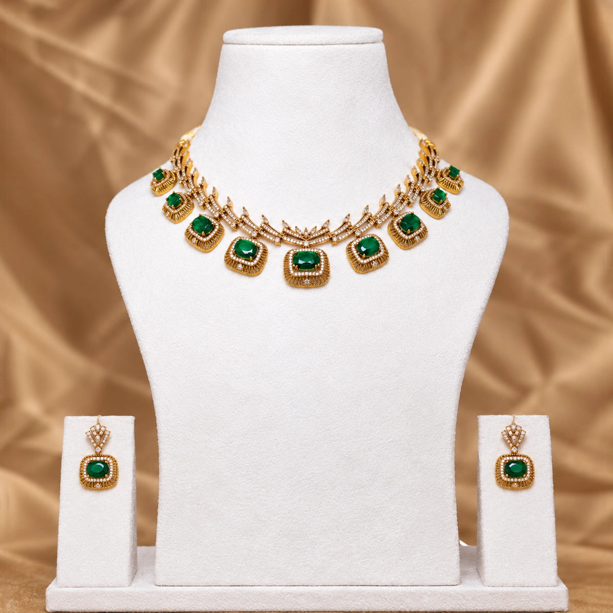 Victorian Emerald Neclace Set