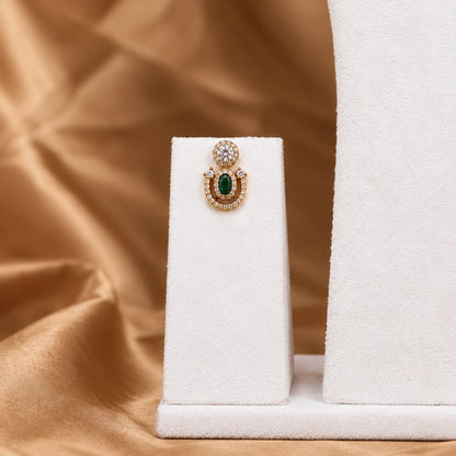 Zircon Emerald Drop Necklace