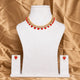 Coral AD Pearl Necklace Set
