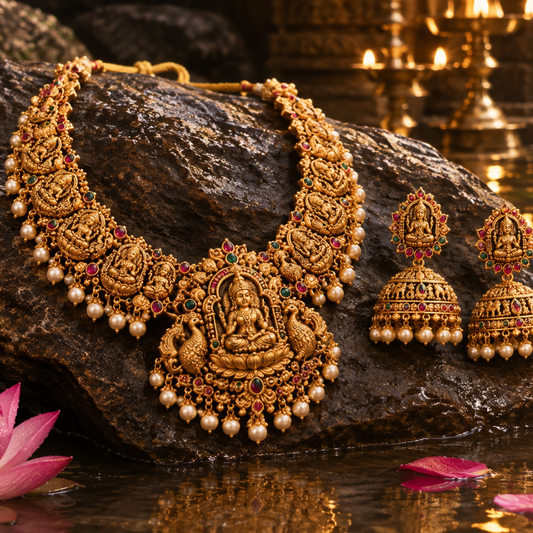 Goddess Lakshmi Temple Necklace